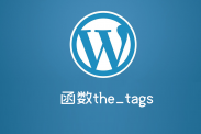 WordPress获取文章Tag标签的函数the_tags