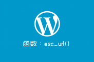 wordpress常用函数：esc_url