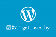 get_user_by通过用户的某属性字段获取用户数据对象